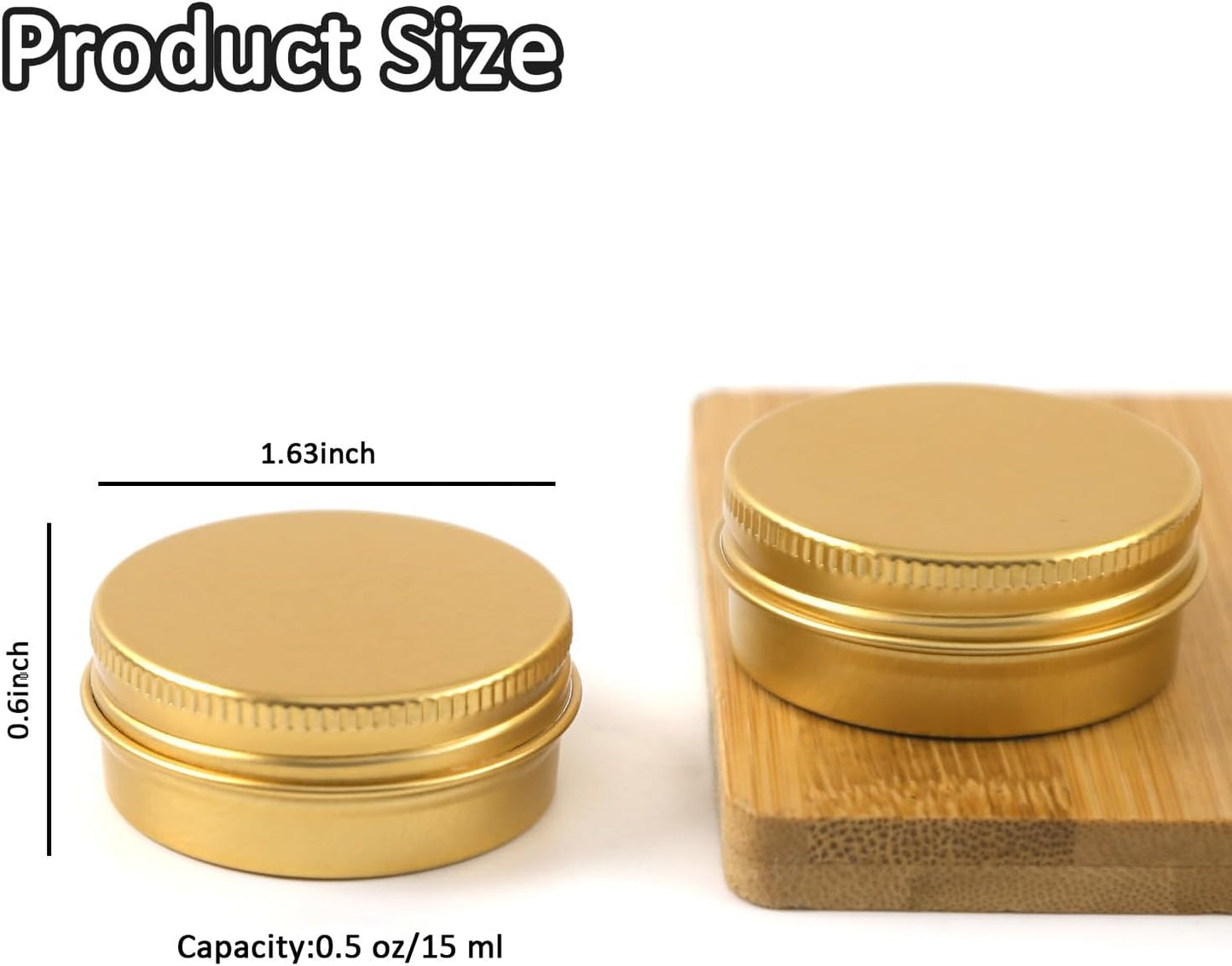 Envases Aluminum Tin Can 0.5 oz para Lip Balm, Salves y DIY | Olii Soapery