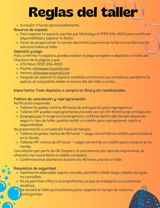 TALLER JABON SAPONIFICADO EN FRIO