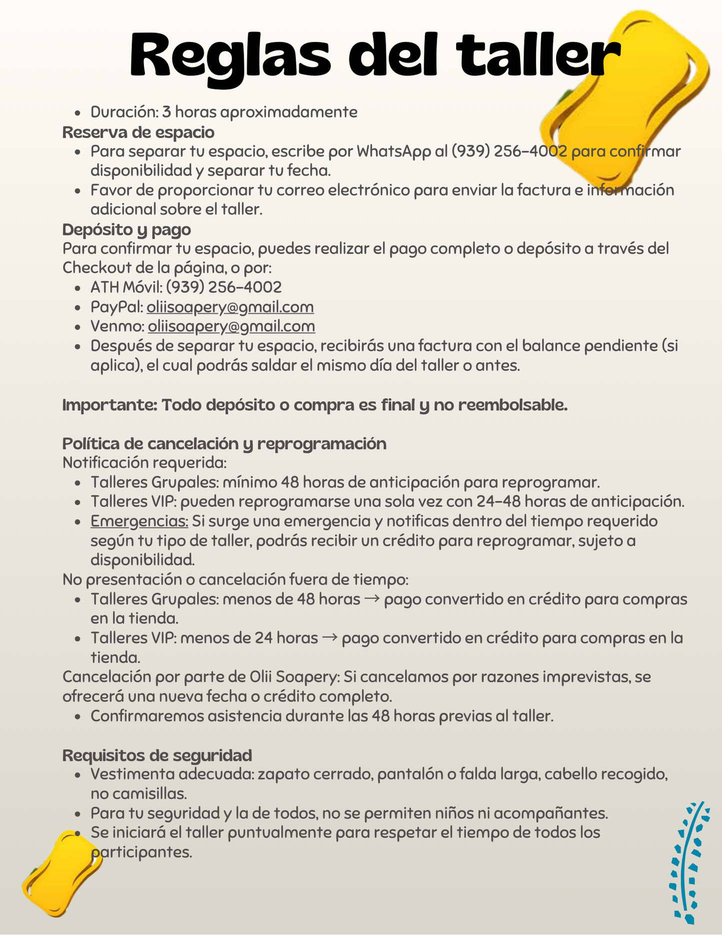 TALLER LOCION ARTESANAL (DESDE 0)