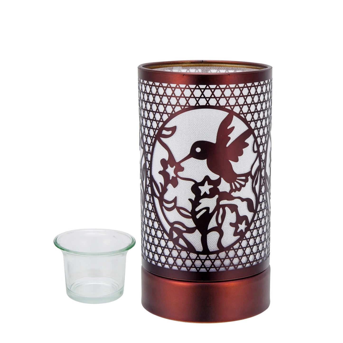 7" touch lamp-Fragrance Wax Melts Warmer -Electric Candle Essential Oil Burner-Metal Hummingbird Table Decor by Peterson Housewares & Artwares