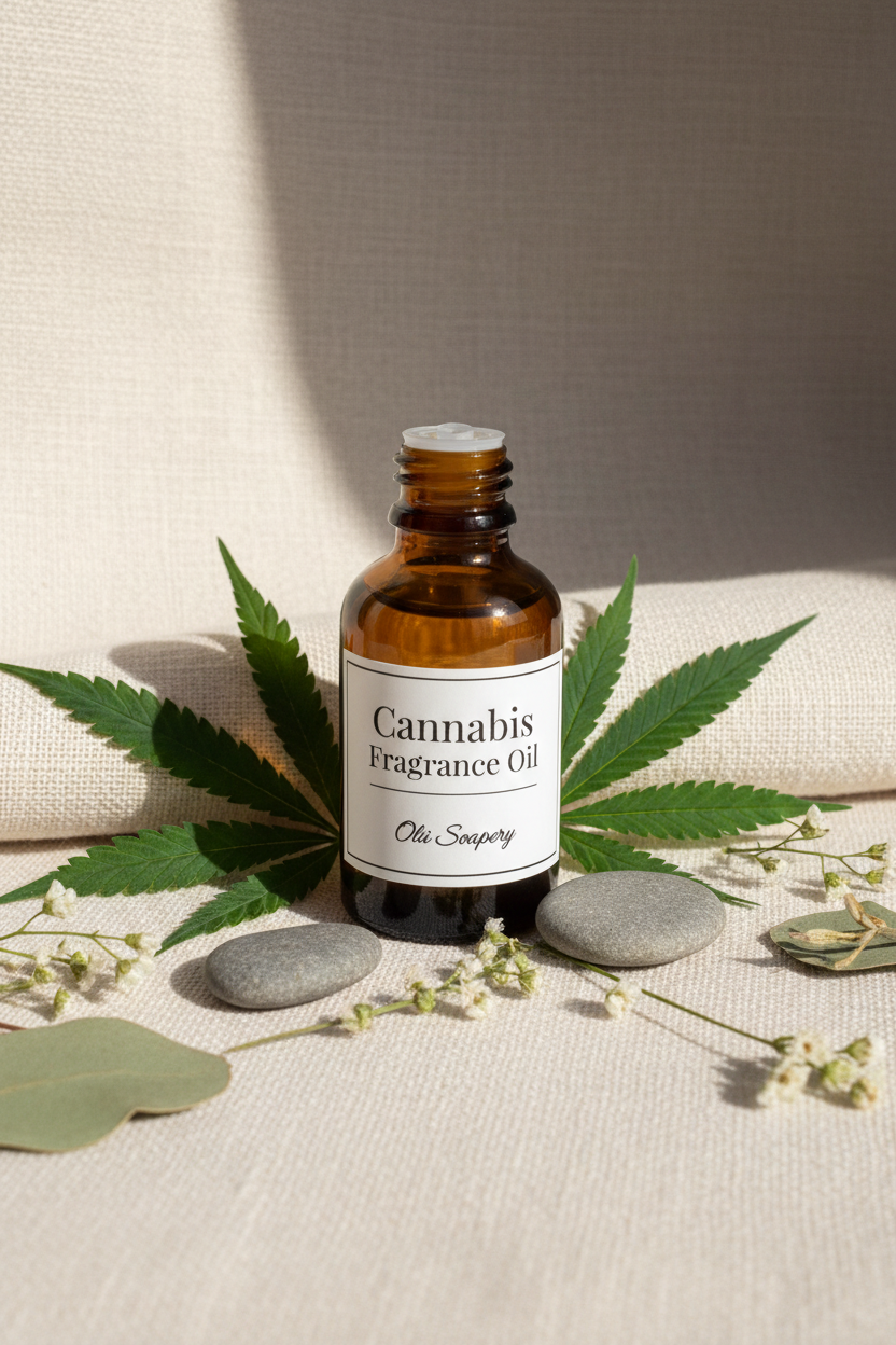 Fragancia Cannabis para jabones artesanales- Aroma Herbal y Terroso (2 oz)