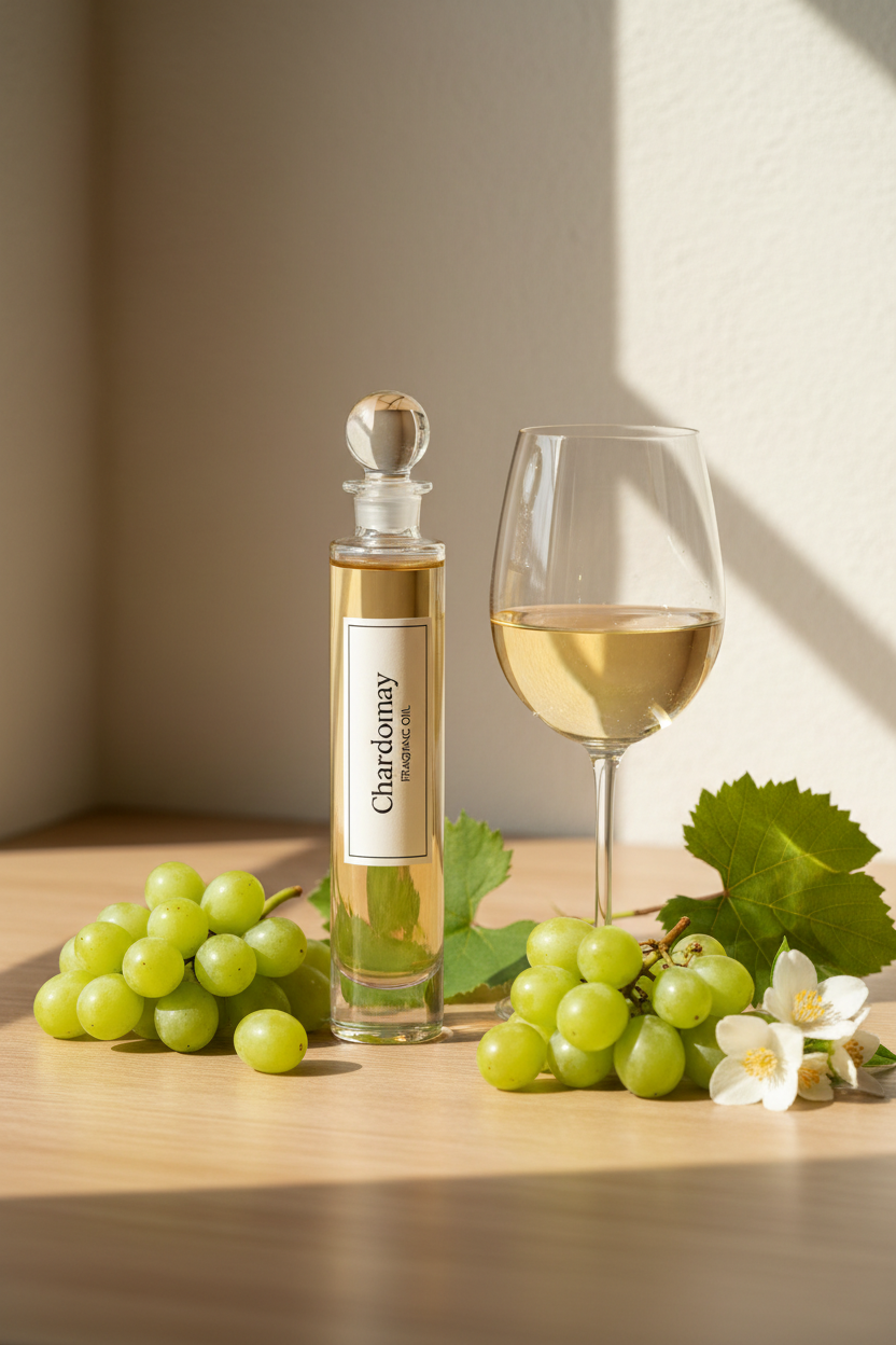 Fragancia Chardonnay 2 oz – Aceite de Fragancia de Vino Blanco para Jabones, Velas y Wax Melts