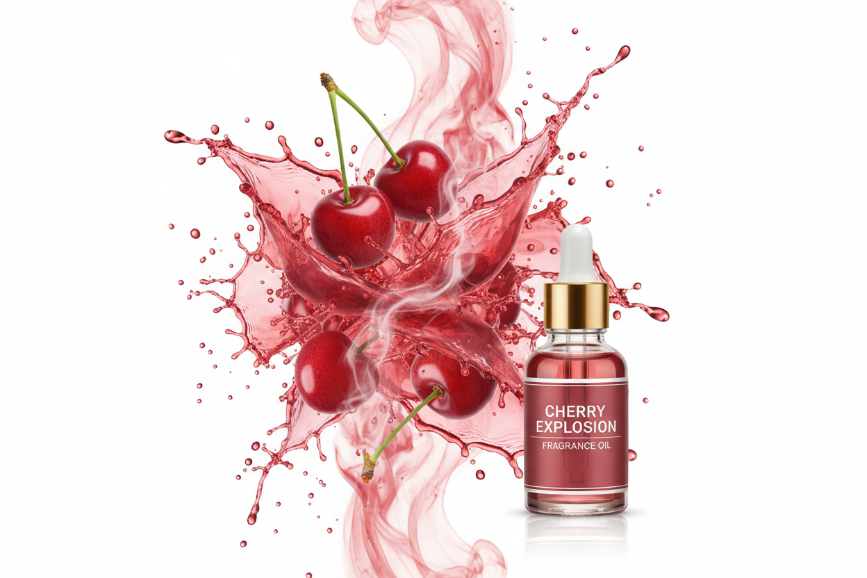 Destello de Cereza Fragrance Oil 2 oz – Fragancia para Velas, Jabones y Wax Melts