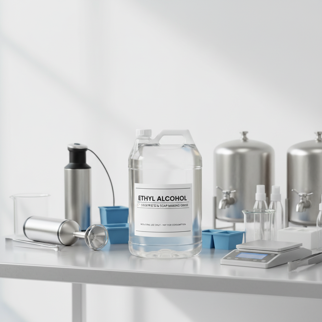 Alcohol Etílico para Cosmética y Jabonería | Insumo de Limpieza para Makers, Sanitización de Herramientas y Envases (16 oz)