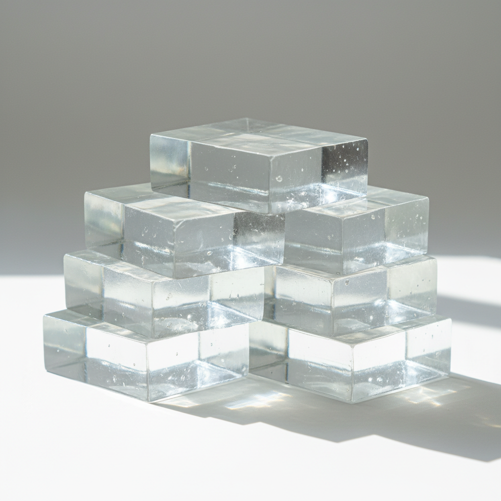 Base de Jabón Crystal No Sweat – Clear y White Melt & Pour Base para Jabones Artesanales de Alta Calidad (2 LIBRAS)
