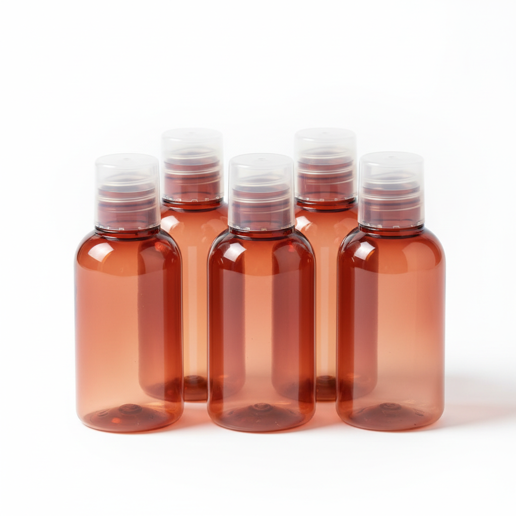Botella Brown/Red 2 oz – Incluye Flip Cap