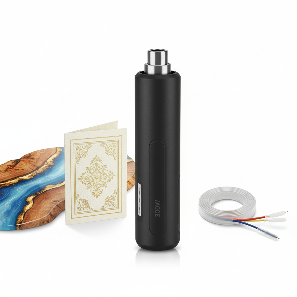 Mini Heat Gun 300W para Manualidades, Resina Epóxica, Embossing y DIY – 110V