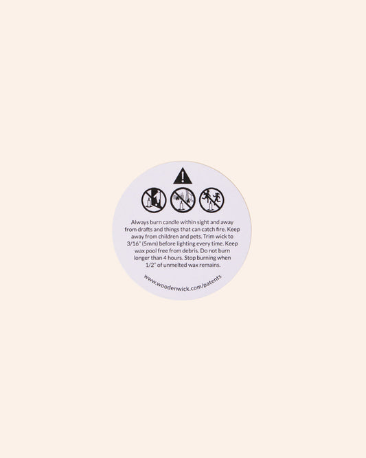 candle warning label - set of 24