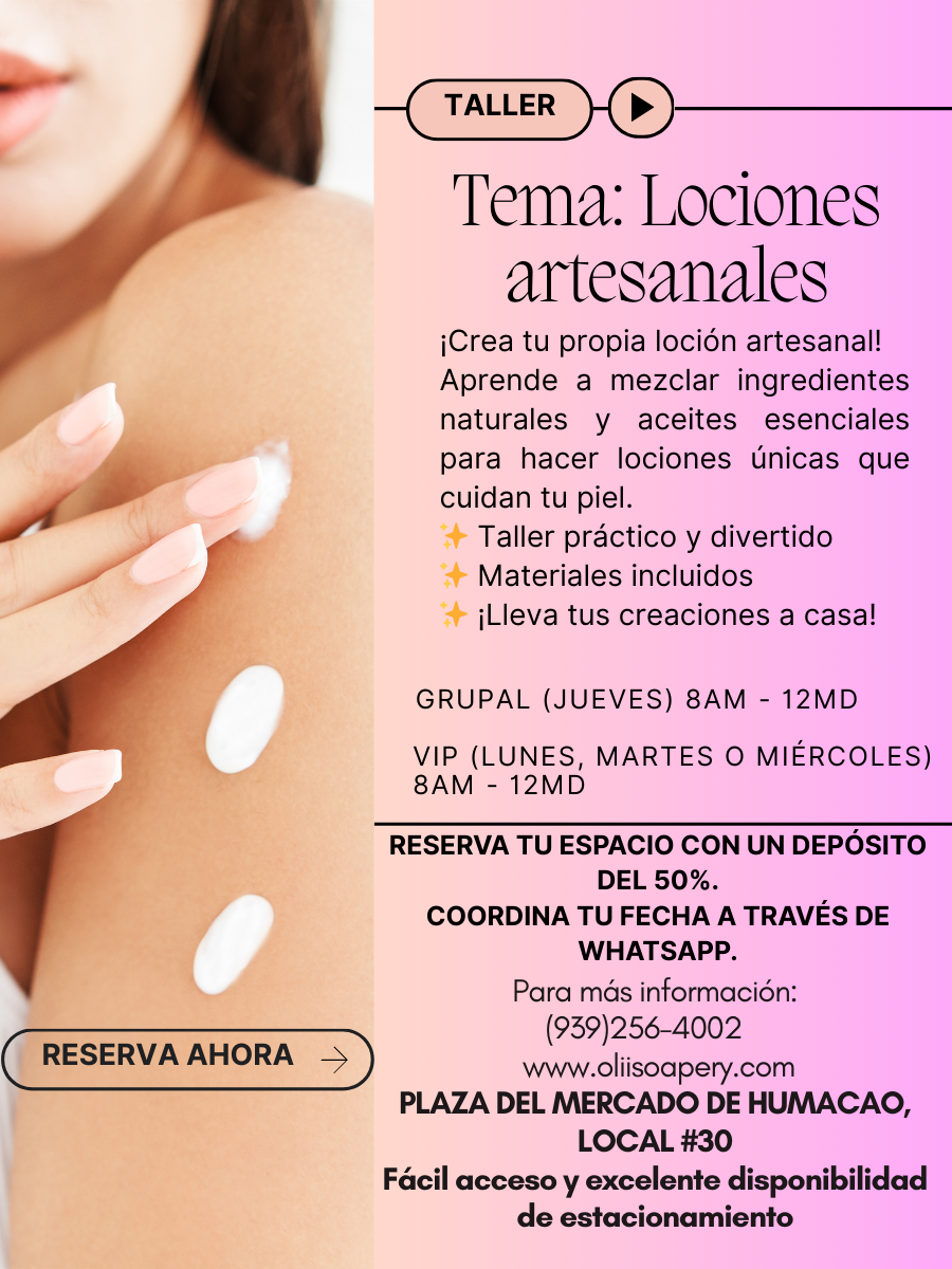 TALLER LOCION ARTESANAL (DESDE 0)