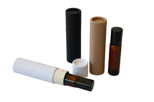 10 ml Glass Roller Bottles with Paper Tube Packaging