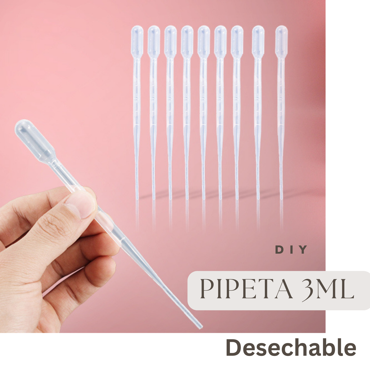 Pipetas desechables 3 mL – DIY / Uso cosmético