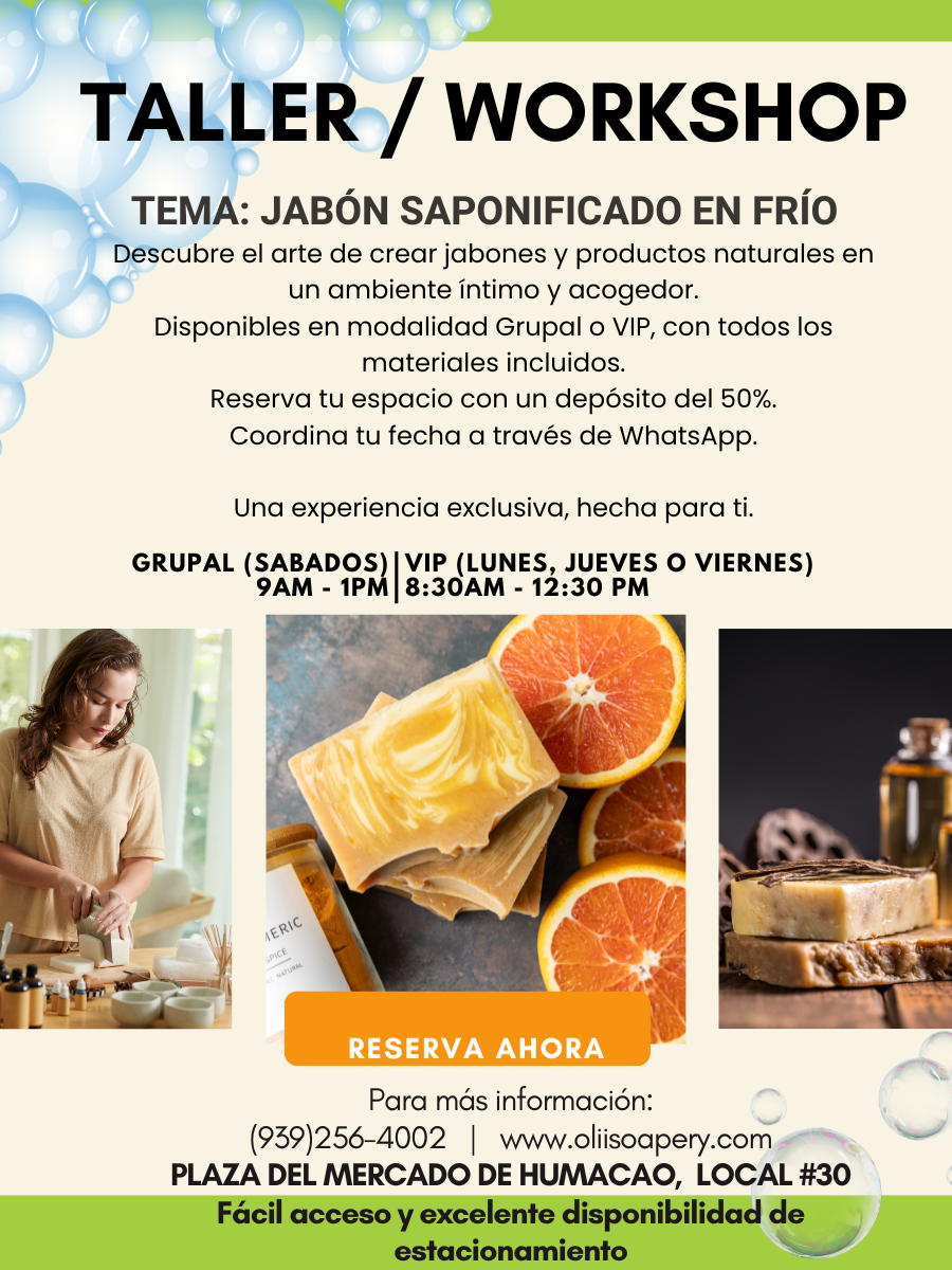 TALLER JABON SAPONIFICADO EN FRIO