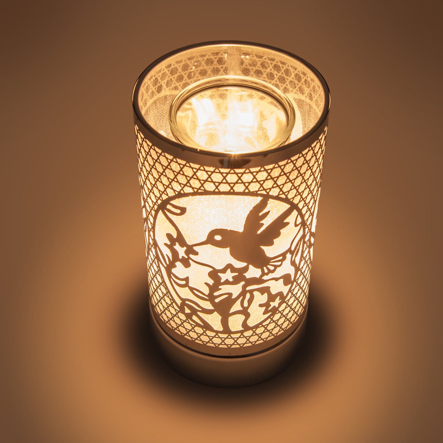 7" touch lamp-Fragrance Wax Melts Warmer -Electric Candle Essential Oil Burner-Metal Hummingbird Table Decor by Peterson Housewares & Artwares