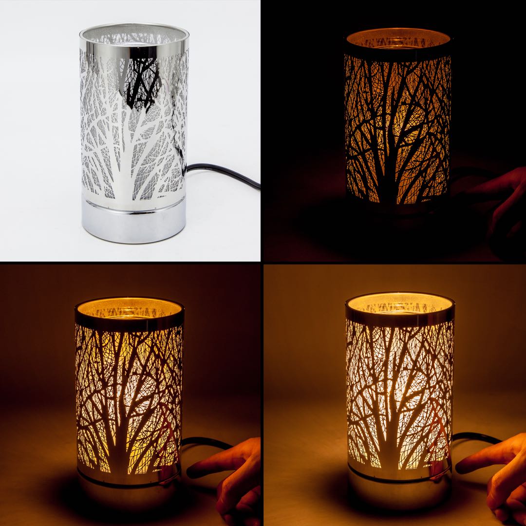 7" touch lamp-Fragrance Wax Melts Warmer -Electric Candle Essential Oil Burner-Metal Hummingbird Table Decor by Peterson Housewares & Artwares