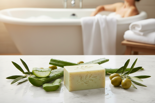 Base de Jabón Premium Aloe y Aceite de Oliva – Base Melt & Pour Hidratante Natural para Jabones Artesanales Suaves (2 LBS-CC)