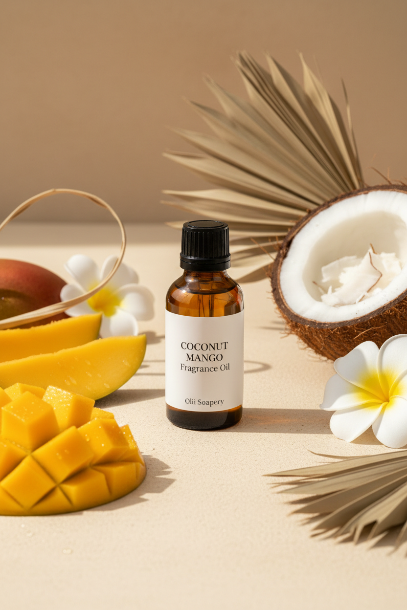 Fragancia Coco Mango – Aroma Tropical, Cremoso y Frutal  para jabones y velas (2 oz) (Copy)