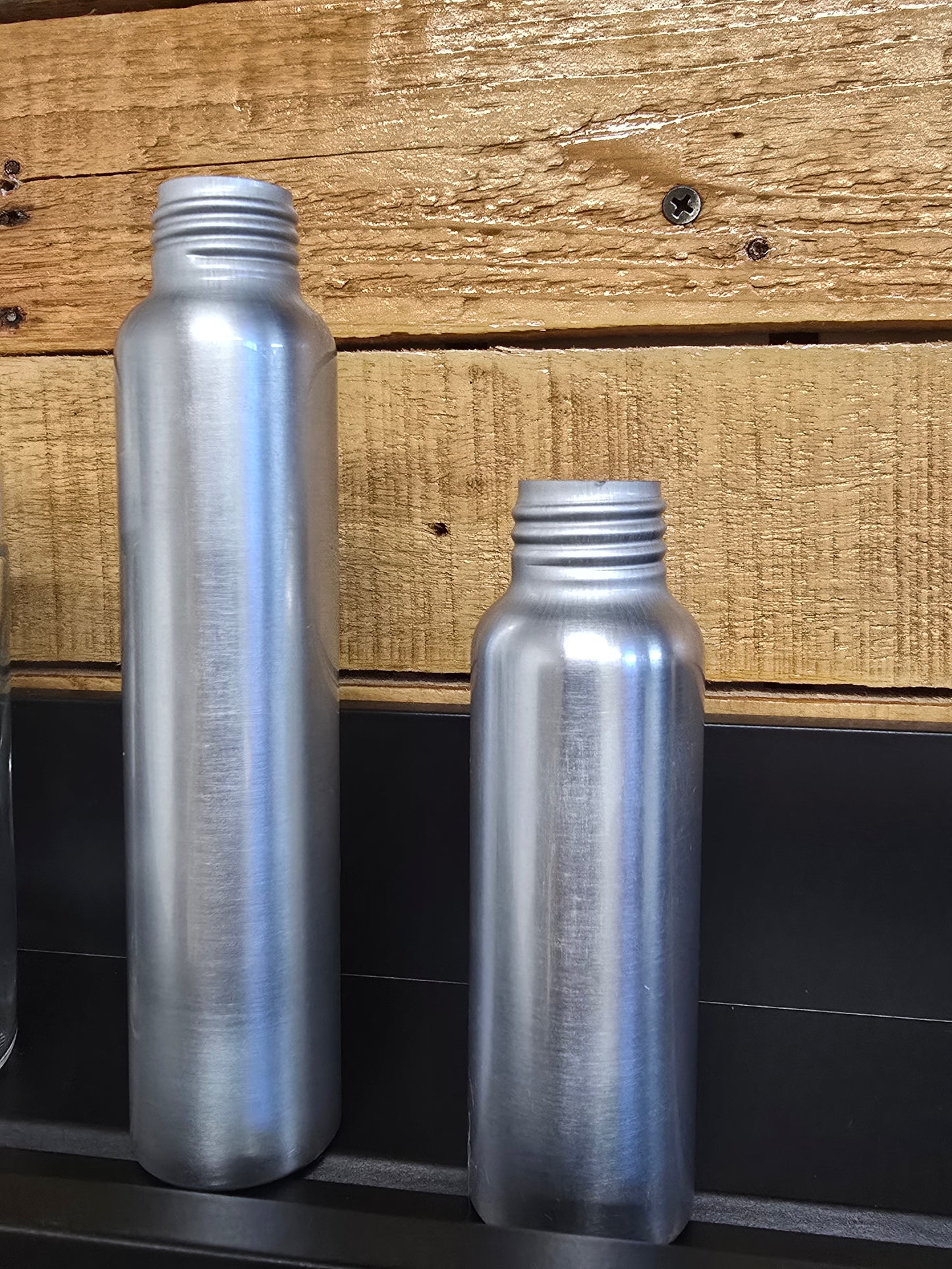 Botellas de Aluminio Tipo Bullet (2.5 oz y 4 oz) con tapa de Spray