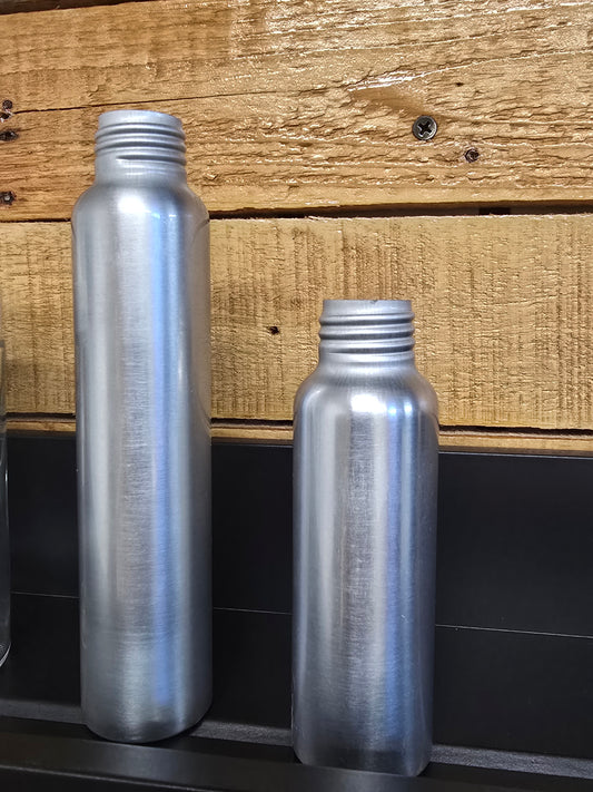 Botellas de Aluminio Tipo Bullet (2.5 oz y 4 oz) con tapa de Spray
