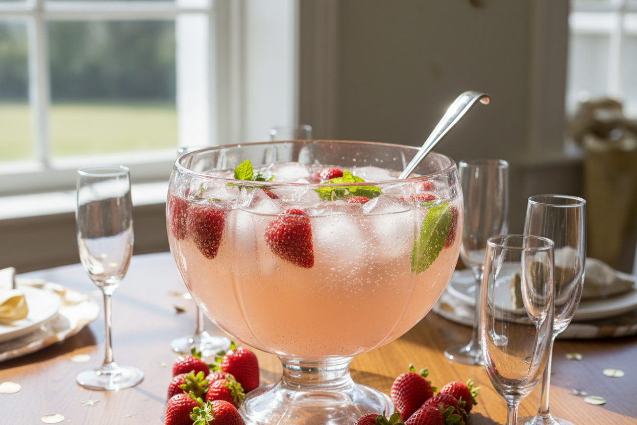 strawberry champagne punch